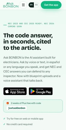 Ask BONBON website on a phone screen
